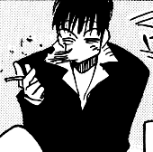 wolfwood spits his cigarette out, laughing